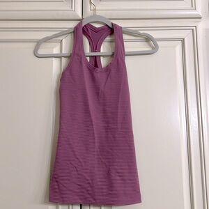 Lululemon size 4 tank. Purple and grey stripes.